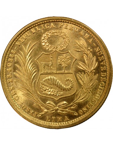 Pérou 50 soles Or 1959 BF Lima