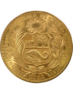 Pérou 100 soles Or 1959 BF Lima 2