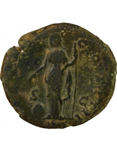 Rome Empire Antonin le Pieux Providence 1 sesterce Laiton 156-157 R Rome