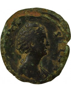 Rome Empire Faustine Mère Cérès 1 sesterce Laiton 141 R Rome 2