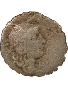 Rome Rép Lucius Pomponius 1 denier Argent 118 Av JC Narbonne 2