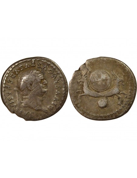 Rome Empire Vespasien Capricornes 1 denier Argent 80 R Rome