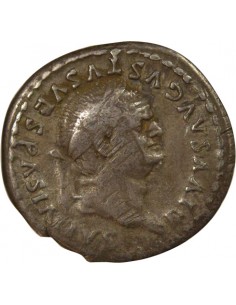 Rome Empire Vespasien Capricornes 1 denier Argent 80 R Rome 2