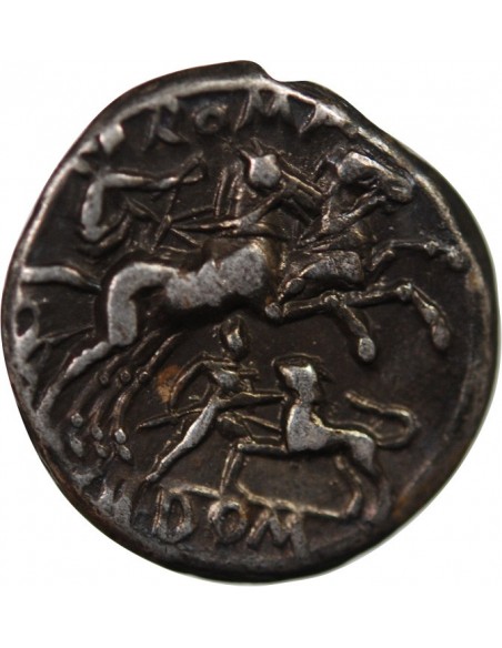 Rome Rép Lucius Pomponius 1 denier Argent 128 Av JC R Rome