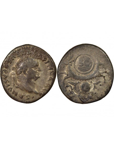 Rome Empire Vespasien Capricornes 1 denier Argent 80 R Rome