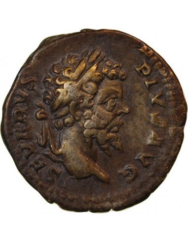 Rome Empire Septime Sévère Empereur à Cheval 1 denier Argent 202 R Rome