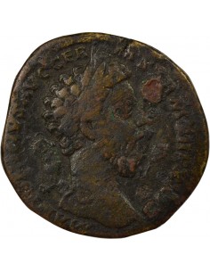 Rome Empire Antonin le Pieux Armes Sarmates 1 sesterce Laiton 177 R Rome 2