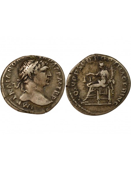 Rome Empire Trajan Aequitas assis 1 denier Argent 108 R Rome