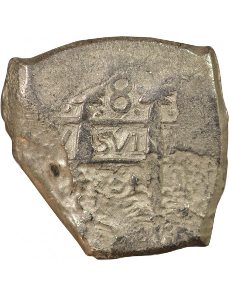 Pérou Ferdinand VI Cob 8 reales Argent 1752 BF Lima