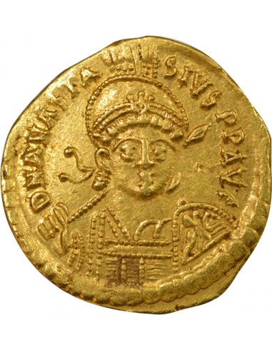 Royaume Ostrogoth Théodoric Au nom d'Anastase 1 solidus Or 491-518