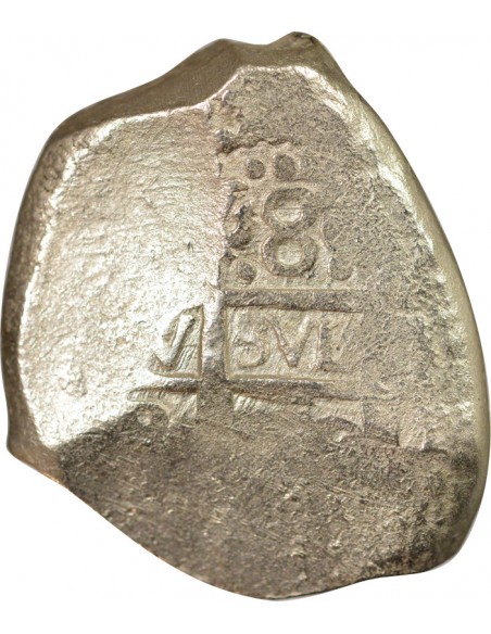 Pérou Ferdinand VI Cob 8 reales Argent 1752 BF Lima