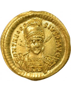 Rome Empire Théodose II Concordia 1 solidus Or 408-420 Constantinople 2