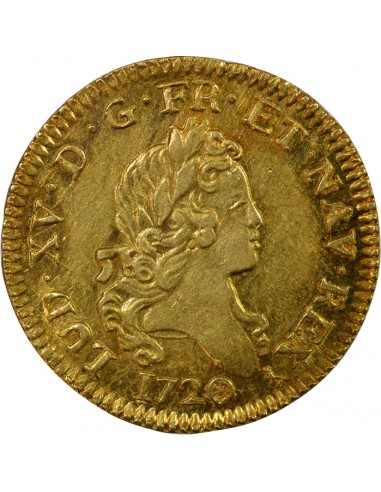 Louis XV Aux deux L couronnés 1/2 louis d'or Or 1720 A - Paris