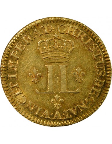 Louis XV Aux deux L couronnés 1/2 louis d'or Or 1720 A - Paris