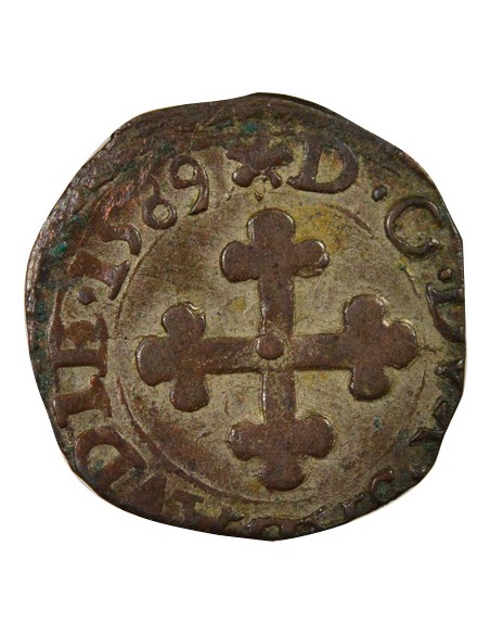 Etats de Savoie Charles Emmanuel I 1/4 gros Argent 1589 Chambéry