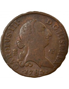 Espagne Charles III d'Espagne 4 maravedis Cuivre 1785 Aqu Ségovia (Aqueduc) 2