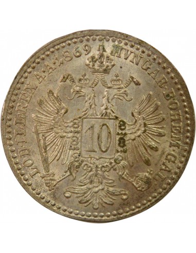 Roi de Hongrie 10 kreuzer Argent 1869