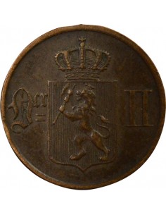 Suède Oscar II 1 ore Bronze 1902 Kongsberg 2