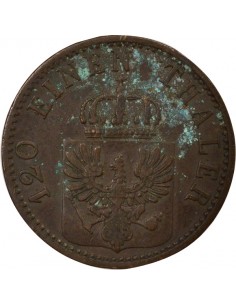 Etats Allemands (Prusse) Guillaume I de Prusse 3 pfennig Cuivre 1868 A Berlin 2