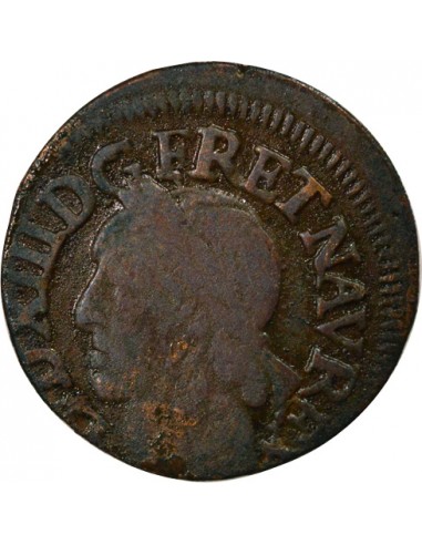 Latin 1 double tournois Cuivre 1642-1643