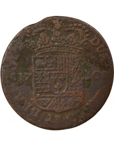Pays-Bas Espagnol Philippe V d'Espagne 1 liard Cuivre 1710 Namur 2