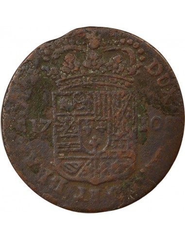 Pays-Bas Espagnol Philippe V d'Espagne 1 liard Cuivre 1710 Namur