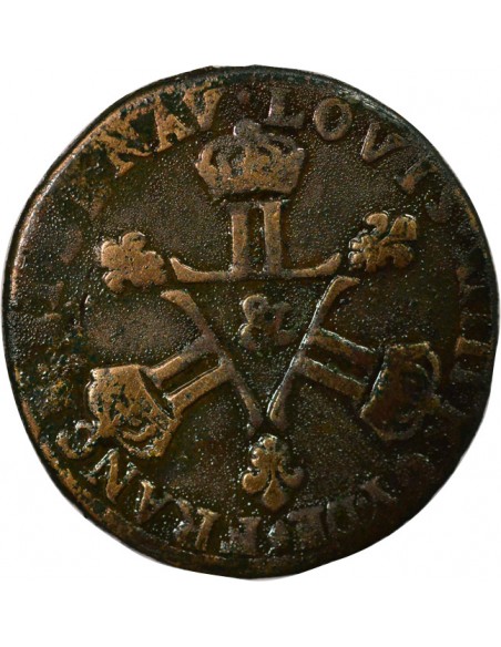 Louis XIV Dardenne  6 deniers Cuivre 1712 & Aix-en-Provence