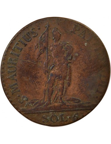 Sardaigne Victor Amédée III 5 soldi Billon 1794 T Turin