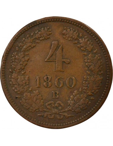 Roi de Hongrie 4 kreuzer Cuivre 1860 KB Kremnitz