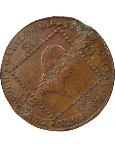 Autriche François II du Saint-Empire 30 kreuzer Cuivre 1807 Smolnik