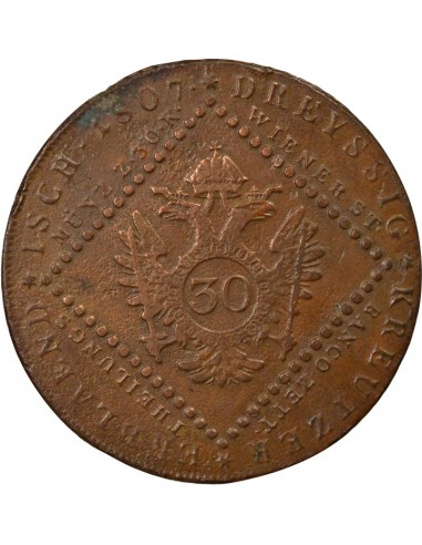 Autriche François II du Saint-Empire 30 kreuzer Cuivre 1807 Smolnik