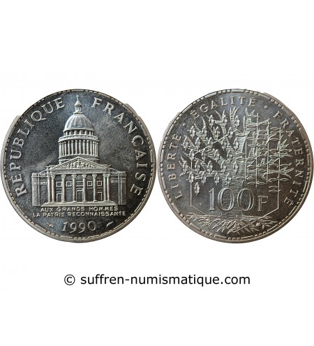 PANTHEON - 100 FRANCS ARGENT 1990