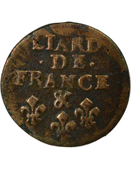 Louis XIV au Buste âgé 1 liard Cuivre 1699 & Aix-en-Provence