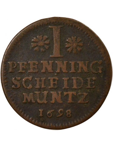 Etats Allemands (Saxe) Georges Guillaume de Brunswick-Lunebourg 1 pfennig Cuivre 1698