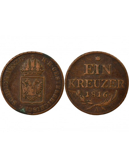 Autriche François II du Saint-Empire 1 kreuzer Cuivre 1816 A Vienne
