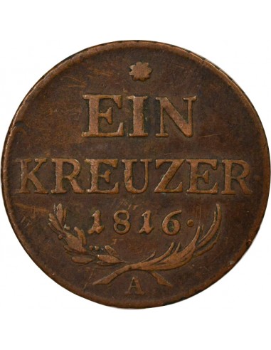 Autriche François II du Saint-Empire 1 kreuzer Cuivre 1816 A Vienne