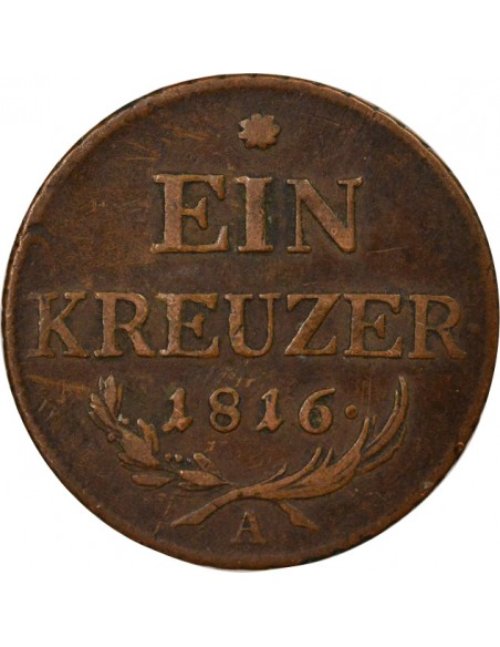 Autriche François II du Saint-Empire 1 kreuzer Cuivre 1816 A Vienne
