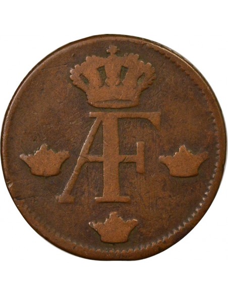 Suède Adolf Frederick 1 ore Cuivre 1763