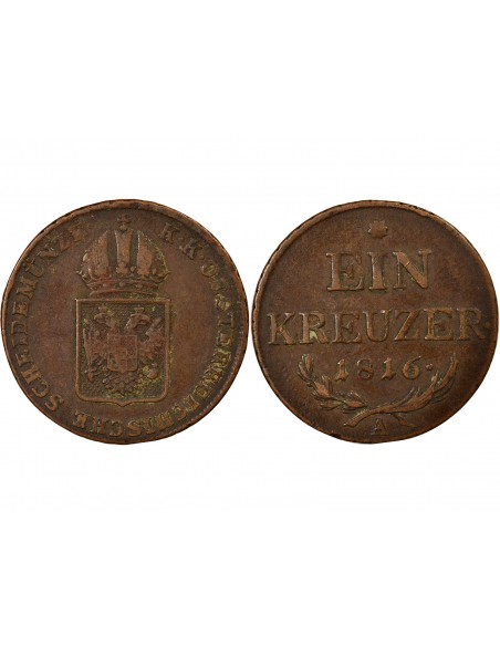 Autriche François II du Saint-Empire 1 kreuzer Cuivre 1816 A Vienne