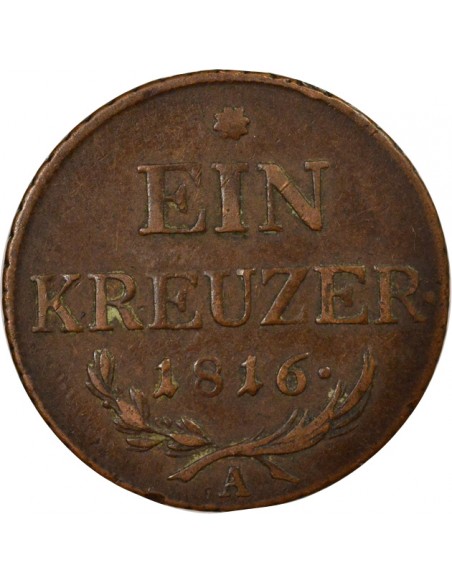 Autriche François II du Saint-Empire 1 kreuzer Cuivre 1816 A Vienne
