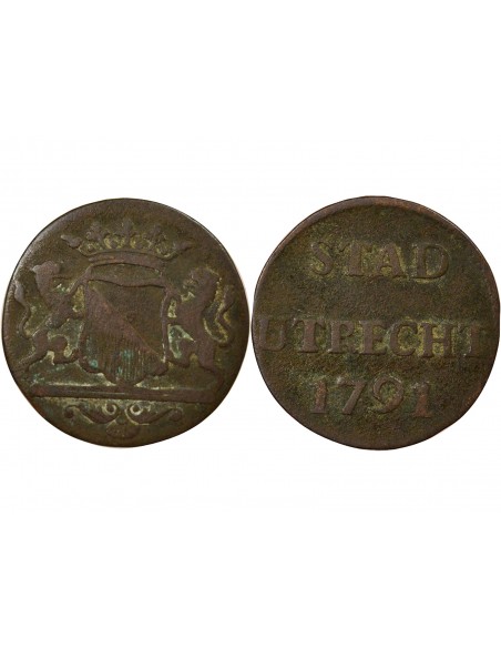 Pays-Bas 1 duit Cuivre 1791 Utrecht
