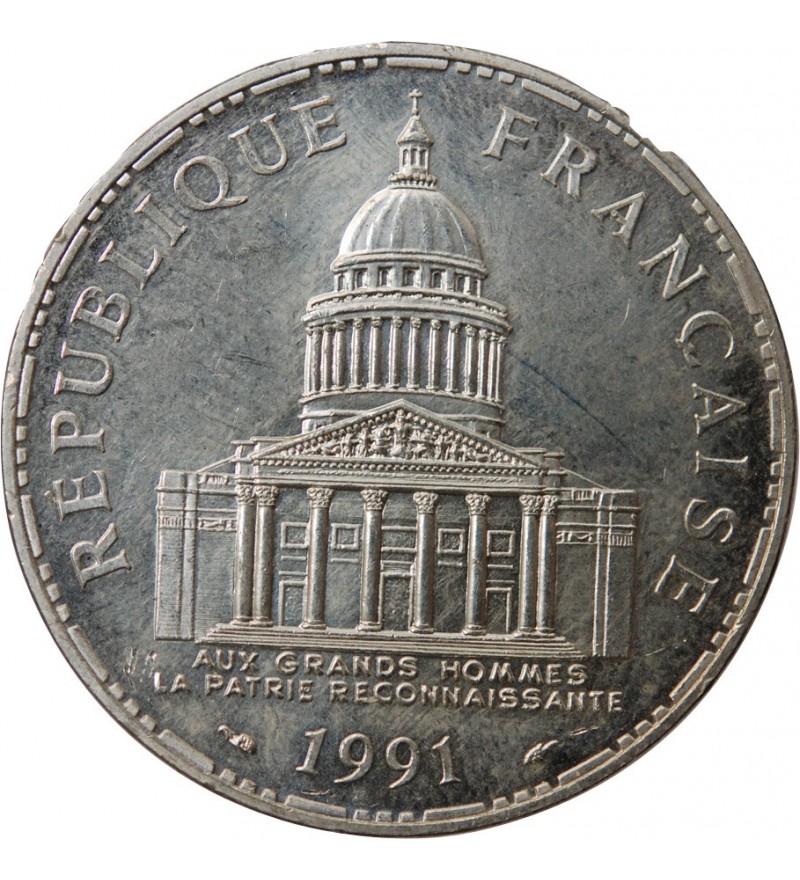 PANTHEON - 100 FRANCS ARGENT 1991