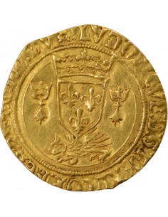 Louis XII Au Porc-Epic De Bretagne 1 ecu d'or Or 1507-1515 9 Rennes 2