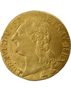 Louis XVI Tête nue 1 louis d'or Or 1786 B Rouen 2