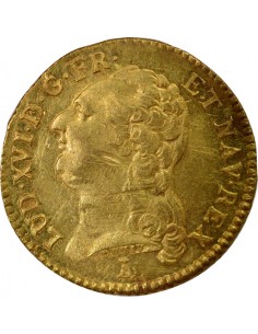 Louis XVI Tête nue 1 louis d'or Or 1786 T Nantes 2