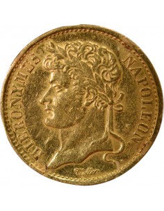 Etats Allemands (Westphalie) Jérôme Bonaparte 20 franken Or 1809 C Cassel 2