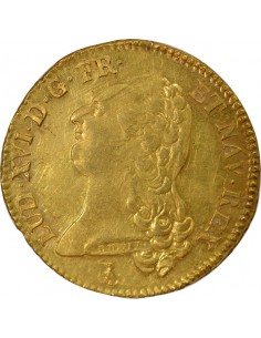 Louis XVI Tête nue 2 louis d'or Or 1786 T Nantes 2