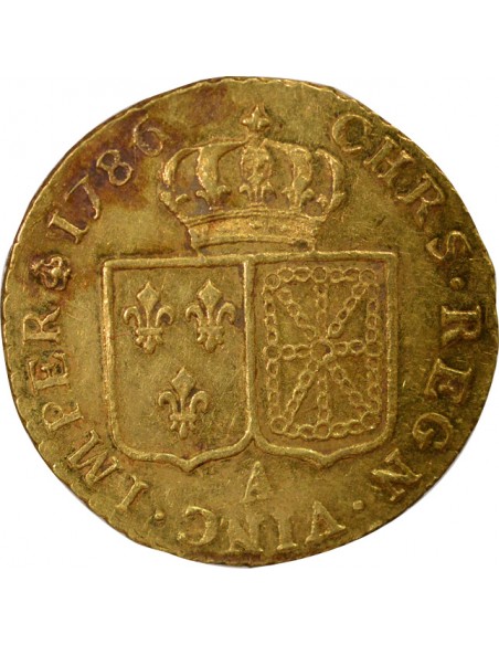Louis XVI Tête nue 1 louis d'or Or 1786 A - Paris