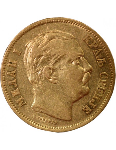 Roi 20 dinara Or 1882 A Vienne