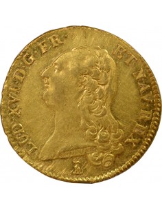 Louis XVI Tête nue 2 louis d'or Or 1786 T Nantes 2